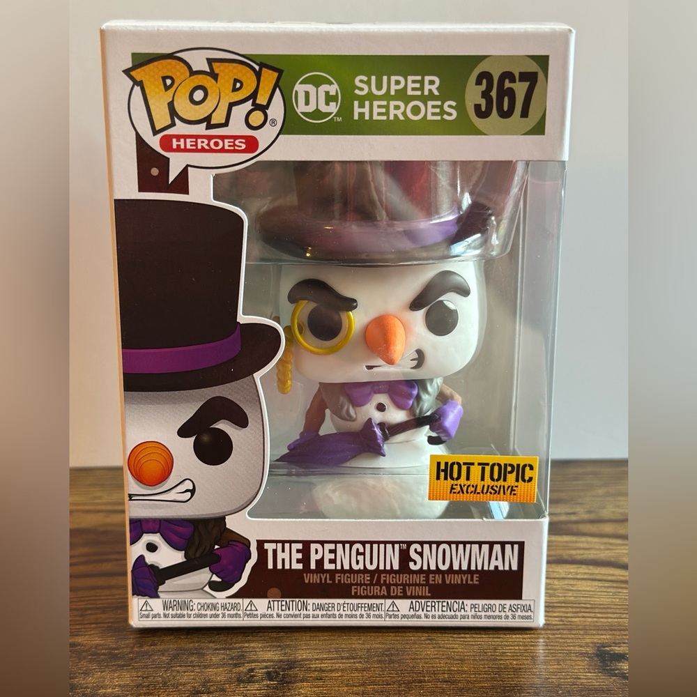 Funko DC Heroes Penguin Snowman with Black Hat and Purple Scarf
